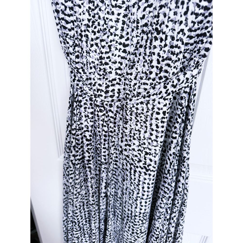 NWT Nanette Lepore Sleeveless Belted Midi Dress 4 Abstract Print Modern Career - Picture 7 of 11